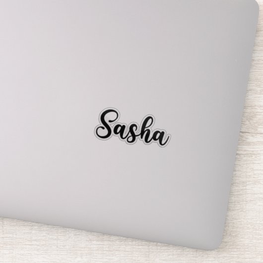 Sticker Sasha Name - Calligraphie manuscrite (Détail)