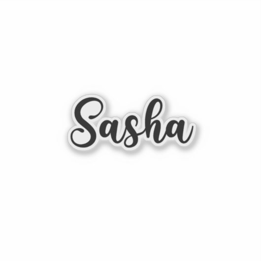 Sticker Sasha Name - Calligraphie manuscrite (Devant)