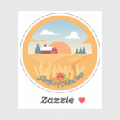 Sticker Saskatchewan vintage (Feuille)