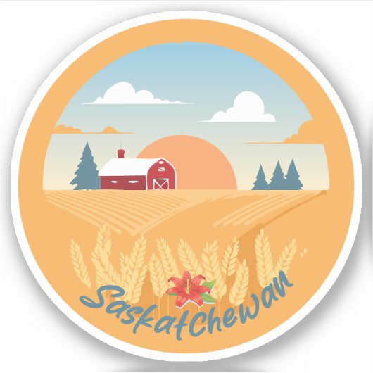Sticker Saskatchewan vintage (Devant)
