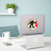 STICKER SASQUATCH (Ordinateur portable sur le bureau)