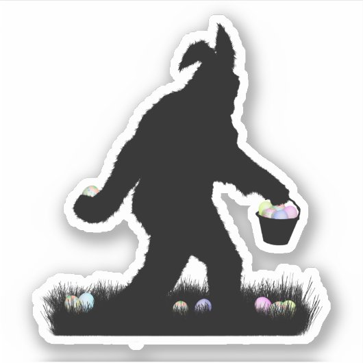 Sticker Sasquatch de Pâques (Devant)