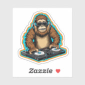 Sticker Sasquatch DJ Vinyl (Feuille)