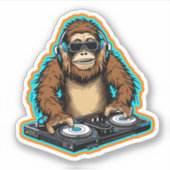 Sticker Sasquatch DJ Vinyl (Devant)
