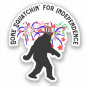 Sticker Sasquatch du Jour de l'Indépendance (Recto)