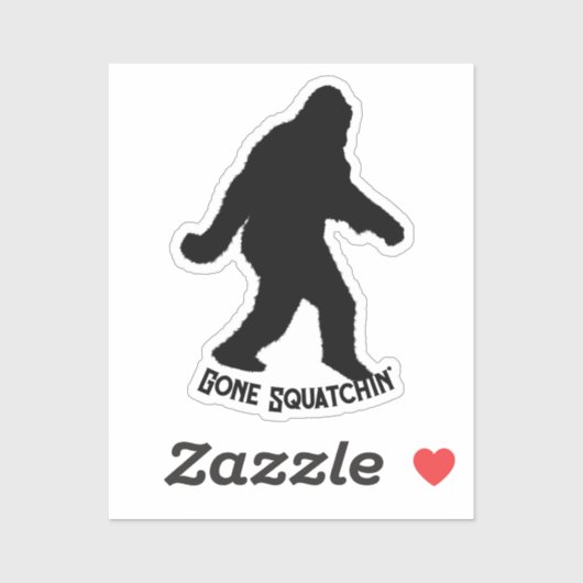 Sticker Sasquatch Squatchin' Silhouette (Feuille)