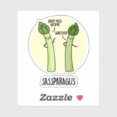Sticker Sassparagus Funny Asparagus Vegetable Pun (Feuille)