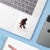 Sticker Sassy Squatch, Bigfoot, Yeti, Sasquatch (Ordinateur portable avec iPhone)