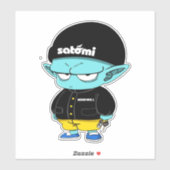 Sticker satomi x Pilote Hoodwill (Feuille)