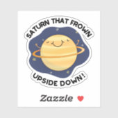 Sticker Saturne Qui A Froid À L'Arrière Du Jeu De Planète  (Feuille)