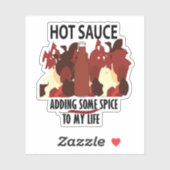 Sticker Sauce chaude Ketchup Fire Red Chili Pepper (Feuille)