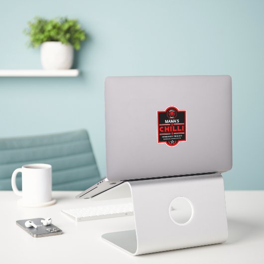 Sticker Sauce chili maison (Ordinateur portable sur le bureau)