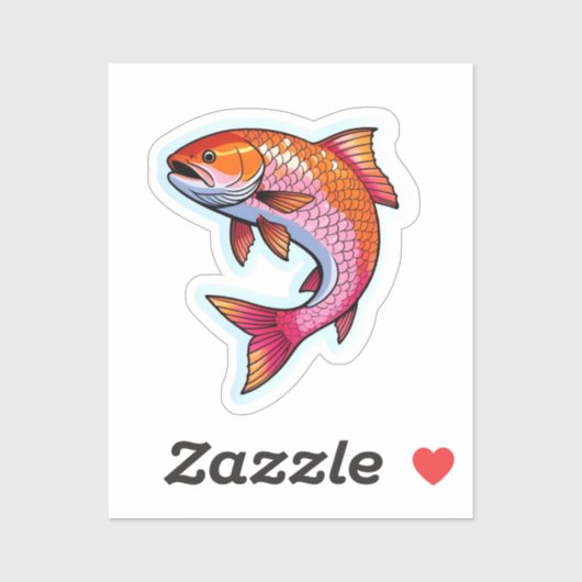 Sticker Saumon (Feuille)