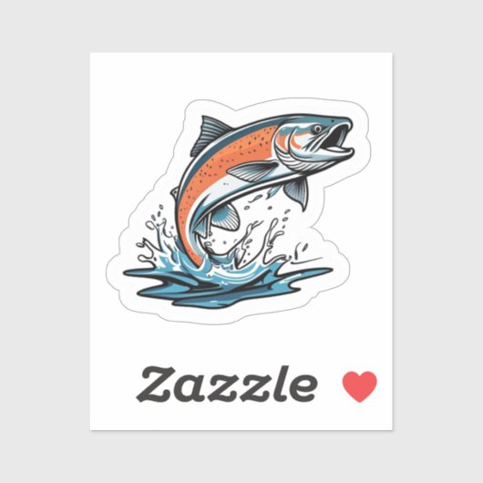 Sticker Saumon (Feuille)