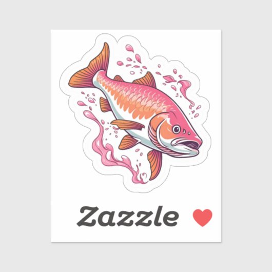 Sticker Saumon (Feuille)