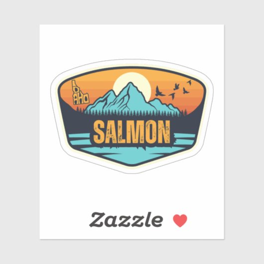 Sticker Saumon, Idaho (Feuille)