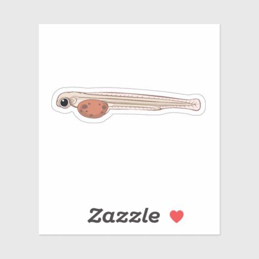 Sticker Saumon Sockeye Alevin (Feuille)