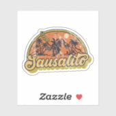 Sticker Sausalito, Californie (Feuille)