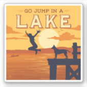 Sticker Sauter Sur Un Lac (Devant)