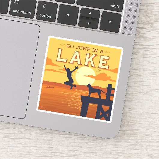 Sticker Sauter Sur Un Lac (Détail)