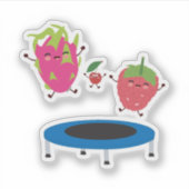 Sticker Sauts De Fruits Sur Trampoline (Devant)
