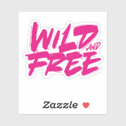 Sticker Sauvage et libre (Feuille)