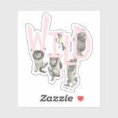 Sticker SAUVAGE | Wild Things et Max - Rose (Feuille)