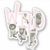 Sticker SAUVAGE | Wild Things et Max - Rose (Devant)