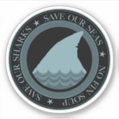 Sticker sauver nos requins (Devant)