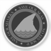 Sticker sauver nos requins (Devant)