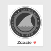 Sticker sauver nos requins (Feuille)