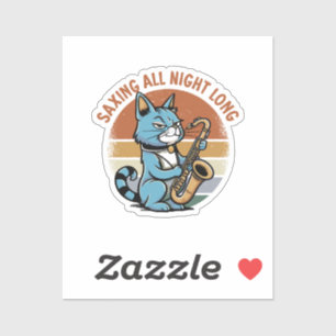 Sticker Sauver toute la nuit - Pour les joueurs de saxopho