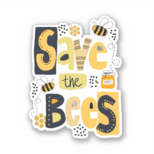 Sticker Sauvez la main des abeilles