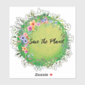 Sticker Sauvez La Planète (Feuille)