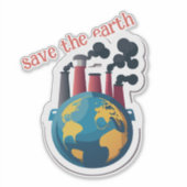 Sticker Sauvez la Terre (Devant)