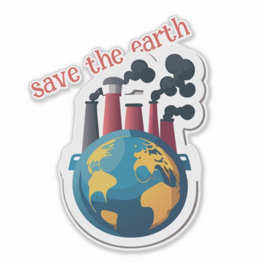 Sticker Sauvez la Terre (Devant)