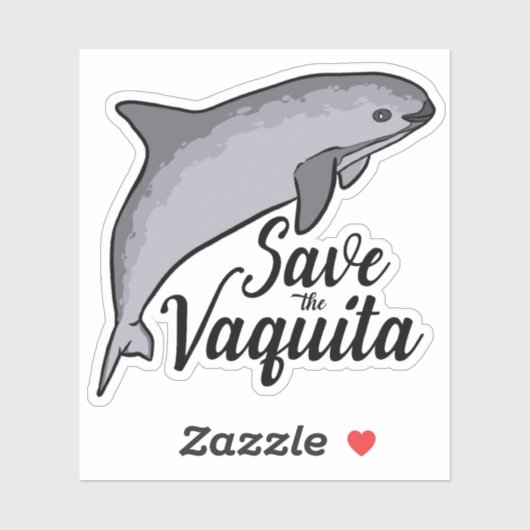 Sticker Sauvez la Vaquita (Feuille)