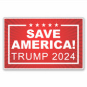 Sticker Sauvez l'Amérique Trump 2024 (Devant)