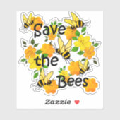 Sticker Sauvez les abeilles (Feuille)
