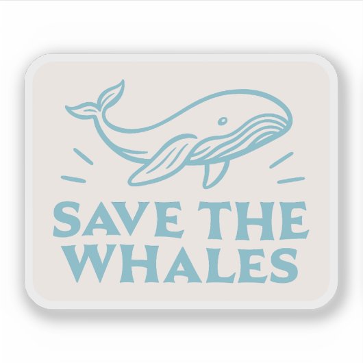 Sticker Sauvez les baleines (Devant)