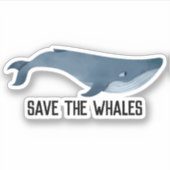 Sticker Sauvez les baleines (Devant)