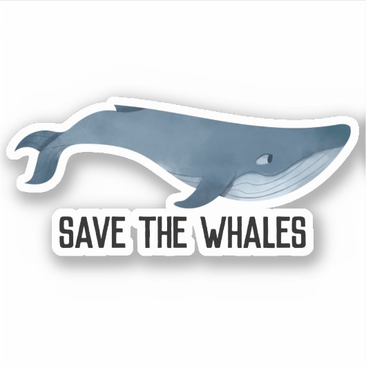 Sticker Sauvez les baleines (Devant)