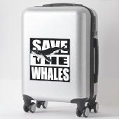 Sticker Sauvez Les Baleines (Sur valise)