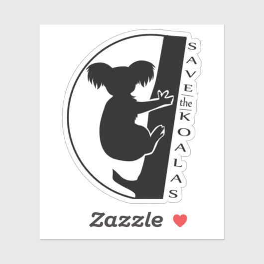 Sticker Sauvez les Koalas (Feuille)
