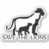 Sticker Sauvez les lions (Devant)