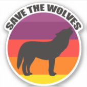 Sticker Sauvez les loups (Devant)