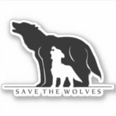 Sticker Sauvez les loups (Devant)