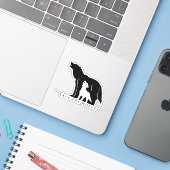 Sticker Sauvez les loups (Ordinateur portable avec iPhone)