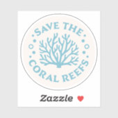 Sticker Sauvez l'esthétique des récifs coralliens (Feuille)