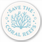 Sticker Sauvez l'esthétique des récifs coralliens (Devant)